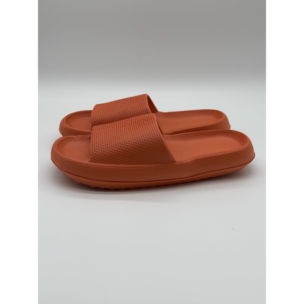 Burnt Orange Cloud Slides Platform Comfort Sandals Mens 8 Womens 9.5 EU 40-41